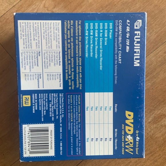 New Fuji-Film 5 DVD + RW Great for Copying. - Picture 3 of 3